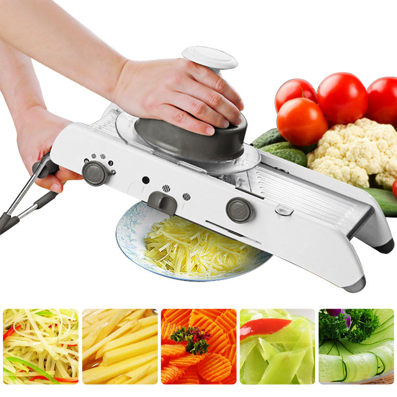 Potato Slicer For Chips Thin Adjustable Mandoline Food Slicer Stainless  Steel With Waffle French Fry Cutter Potato Vegetable Too - AliExpress