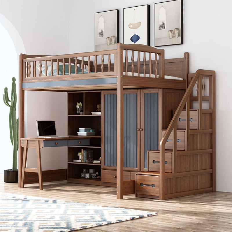 Timber Kids Loft Bunk Beds with Desk Closet